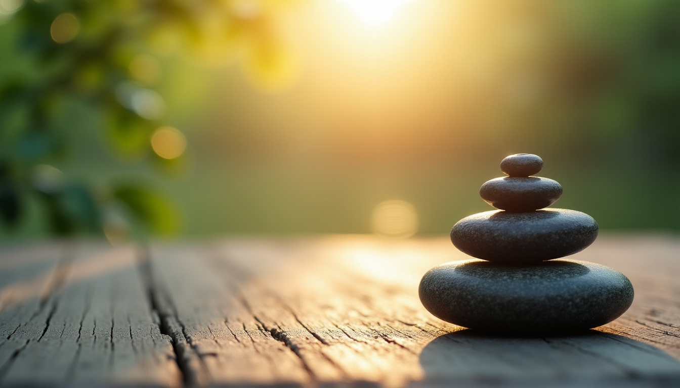 Affiches illustrant les cinq principes du Reiki Usui dans un cadre zen et minimaliste