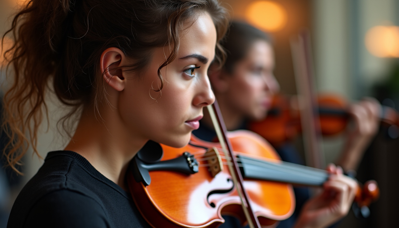 Angélina Lédée en répétition avec d