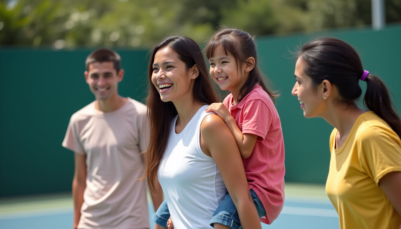 Caya Cagan entourée de sa famille lors d