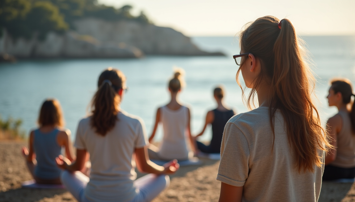Événement organisé par Coccoloba réunissant habitants et visiteurs pour une séance de méditation en plein air à Saint-Barth