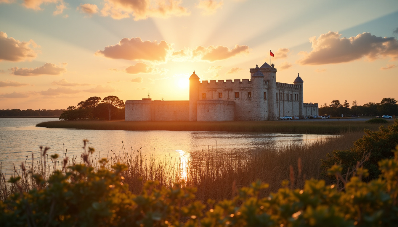 Forteresse espagnole Castillo de San Marcos à St. Augustine, baignée par la lumière du matin