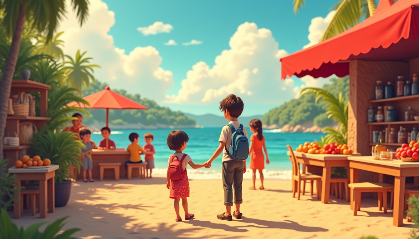 Illustration de la série Bienvenue à Coccoloba, montrant un groupe d