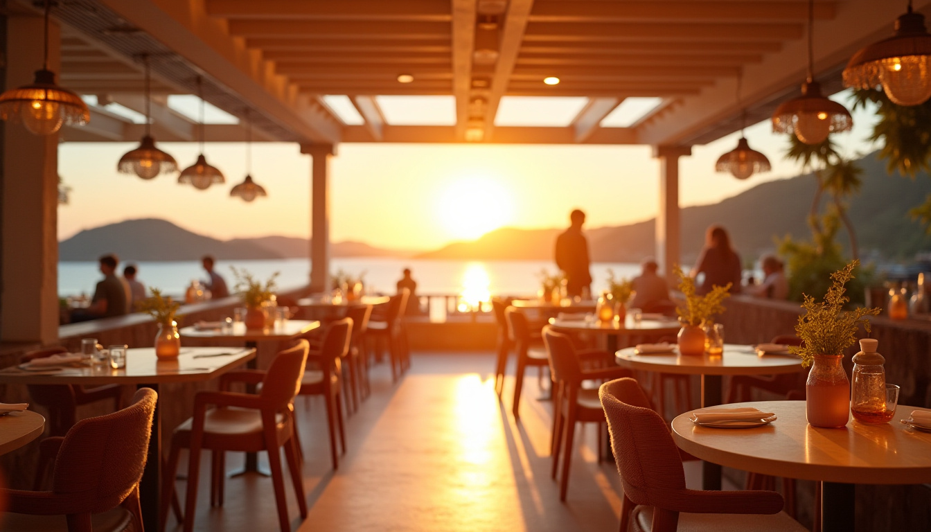 Intérieur du Café Saint-Barth à Gustavia avec comptoir en zinc et ambiance provençale-caribéenne