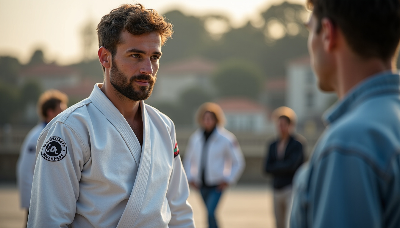 Nicolas Harmange enseignant une technique de soumission lors d