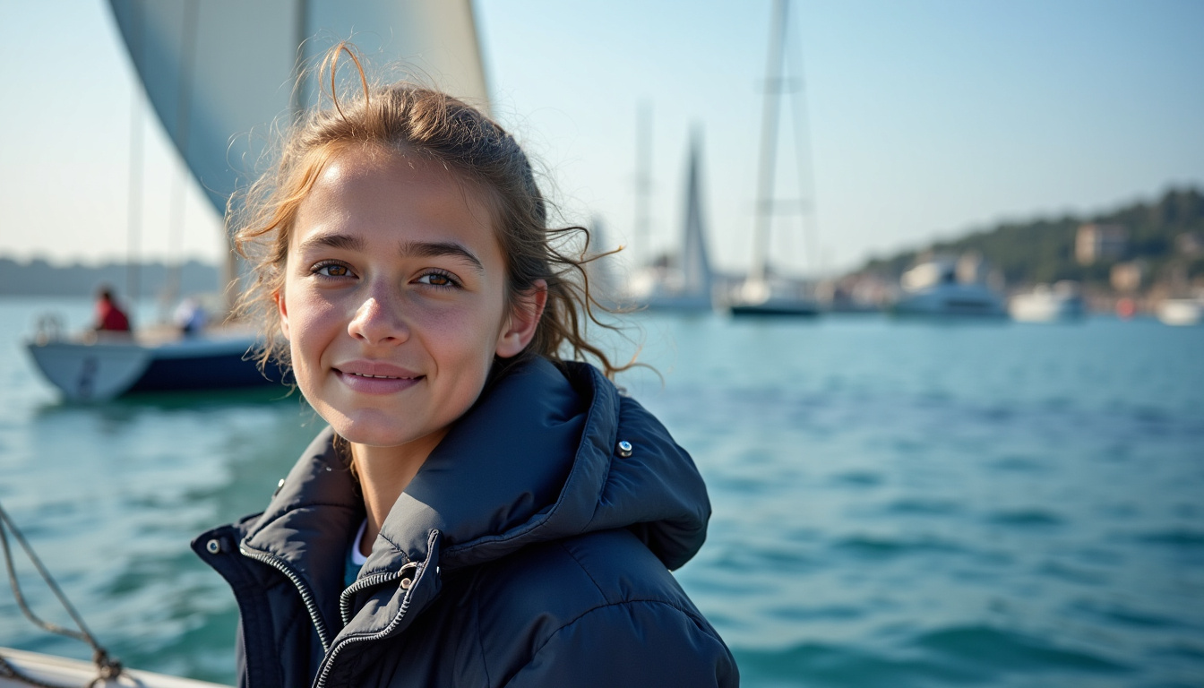 Peter Craig jeune naviguant sur un catamaran familial à la voile, illustrant ses premières expériences en mer