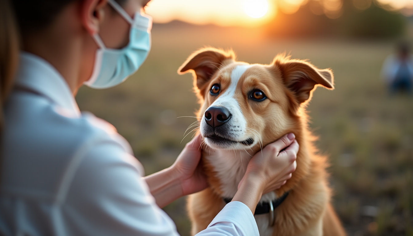 Séance d’ostéopathie sur un chien en 2026