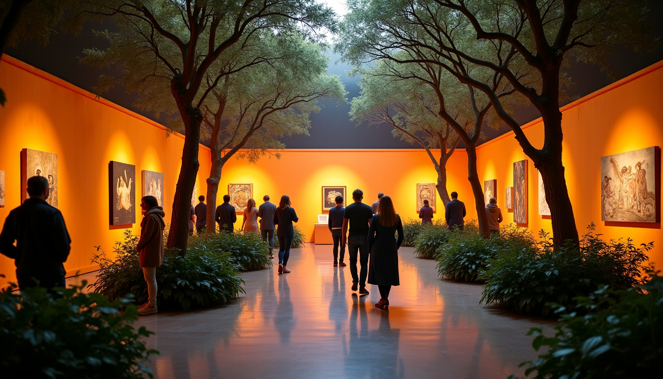 Visiteurs découvrant les œuvres exposées à la Fondation Clément, dans un cadre lumineux et arboré