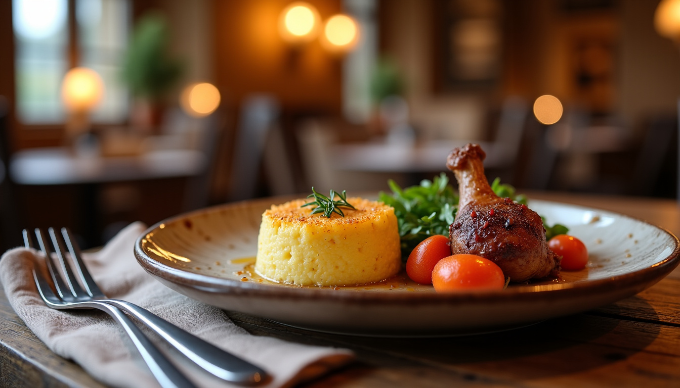 Assiettes de plats traditionnels servies au Relais de la Route d