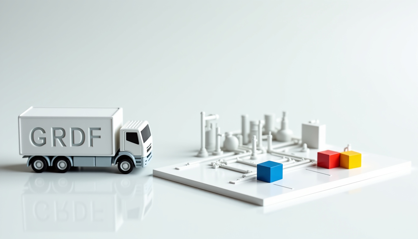 Schéma explicatif différenciant les rôles de GRDF et des fournisseurs de gaz naturel