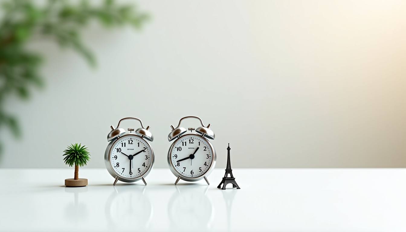 Tableau comparatif illustrant le décalage horaire entre Saint-Barthélemy et la France métropolitaine en 2026