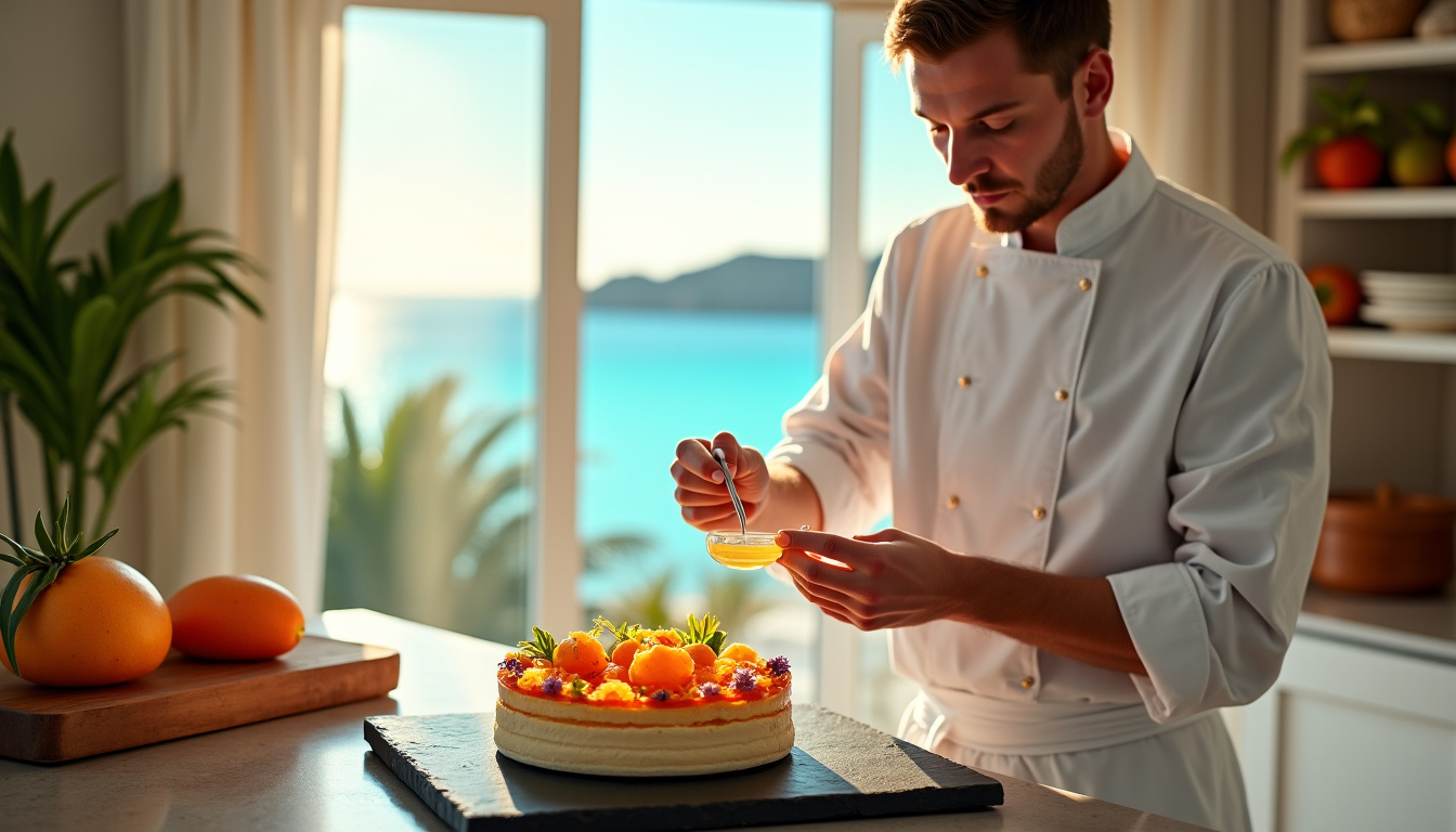 Une histoire derrière chaque dessert : rencontre avec Simon Pacary, chef pâtissier étoilé de L’Ocean Club à Saint-Barth