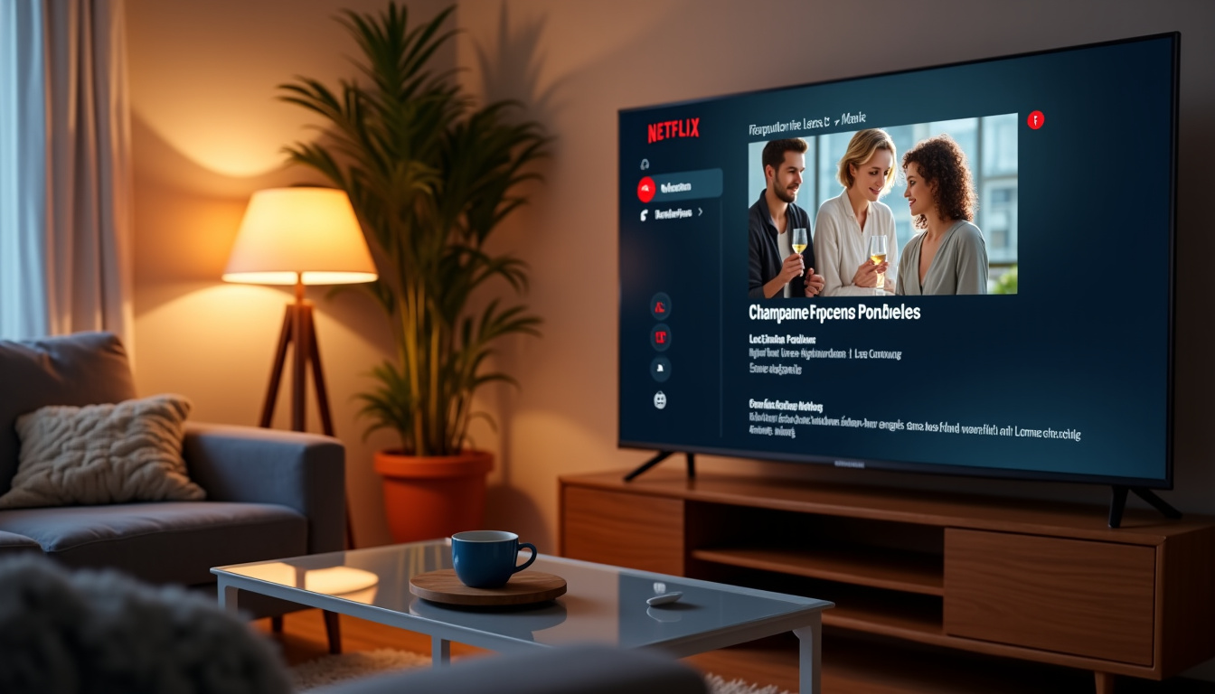 Page Netflix du film Champagne Problems avec interface en français