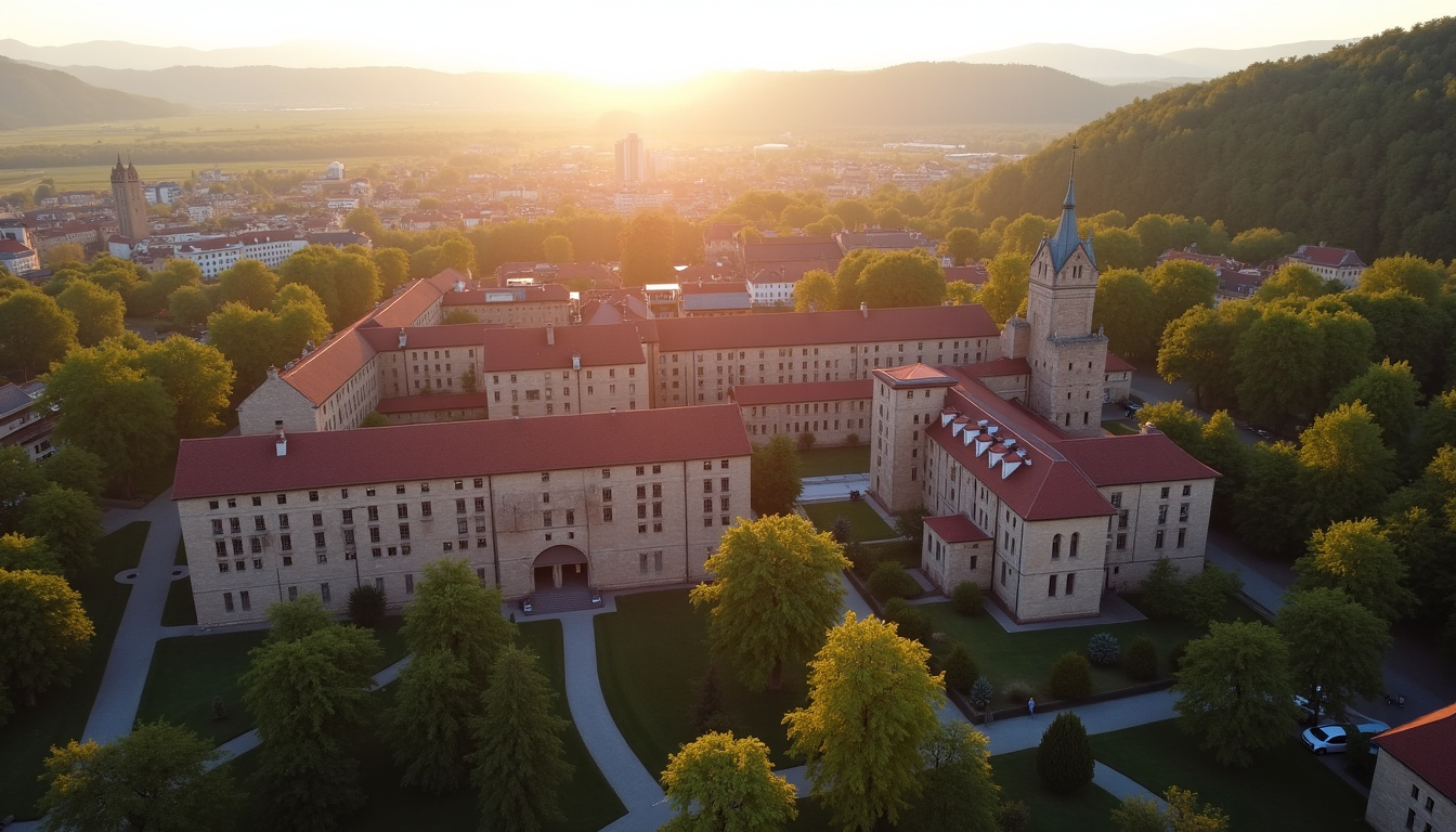 Vue aérienne du campus principal de l