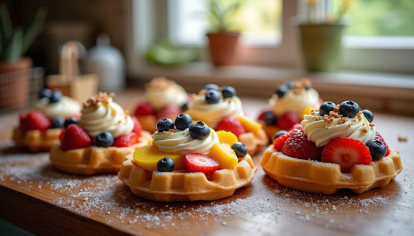 Variations de Franui maison avec différents fruits et toppings