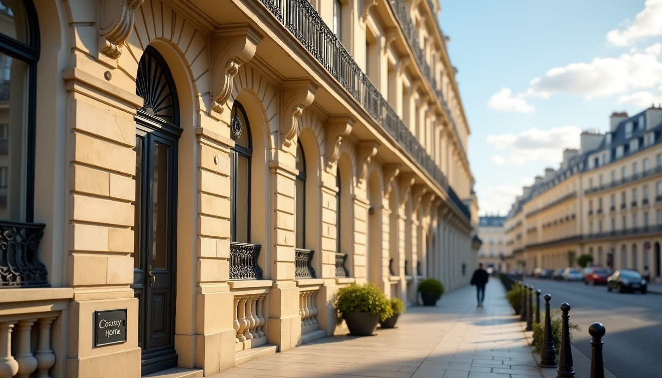 Immeuble parisien typique avec façade haussmannienne, représentant un des biens gérés par Cozy Home