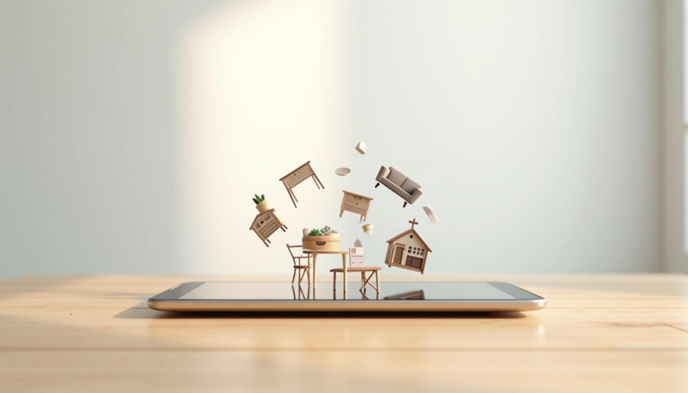 Recherche d’un appartement sur tablette, illustrant l’interface numérique de Cozy Home