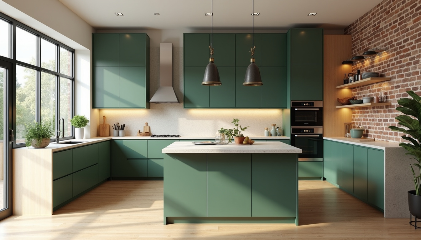 Exemples de cuisines vertes dans différents styles: scandinave, contemporain, rustique et industriel