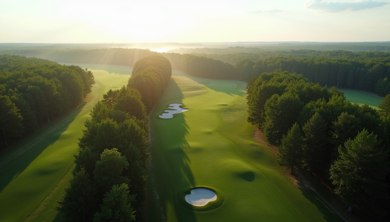 Vue aérienne du parcours 27 trous du golf de Lésigny-Réveillon